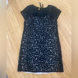 LOFT Lace overlay maternity dress